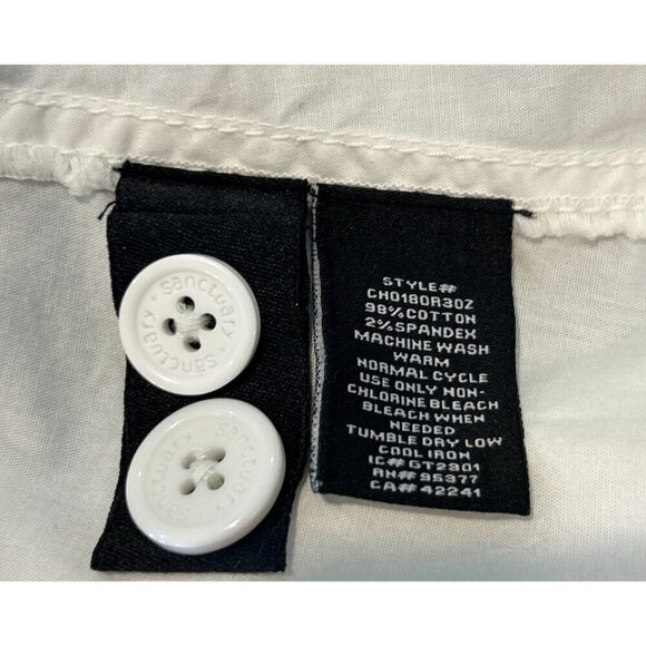 Sanctuary Standard Surplus Women's Roll Cuff Shorts White Size 18W NWT - Picture 6 of 8